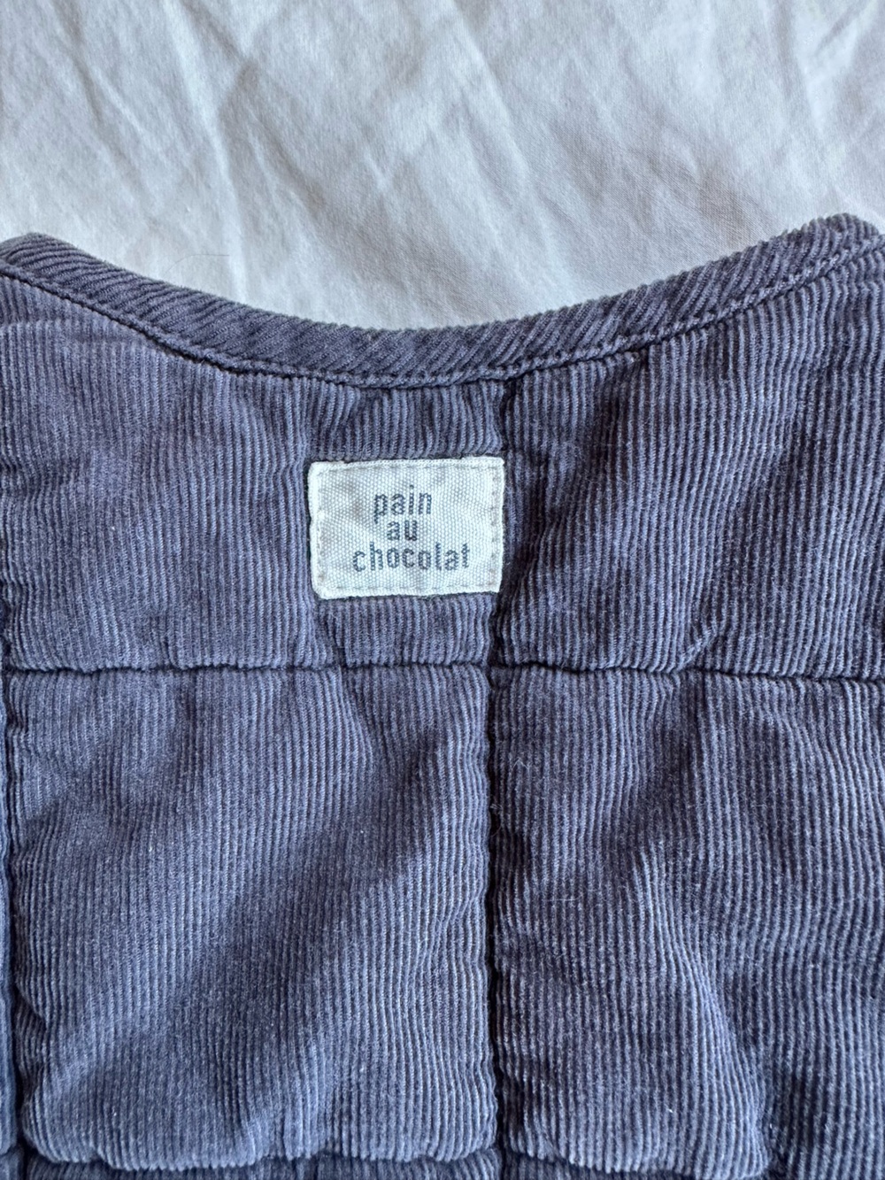 Zara Quilted Corduroy Vest in Charcoal - Picture 4 of 4